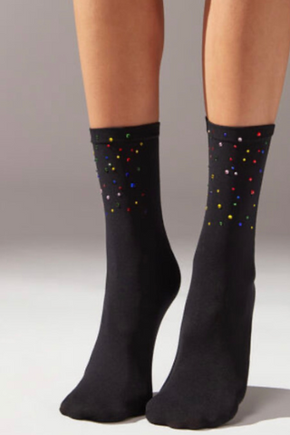 Italian sparkle stocking socks