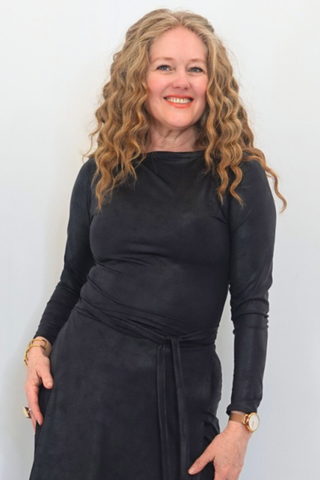 Black Looks Like Leather Knit Top