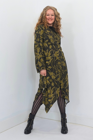 Wear 3 Ways Olive Print Fall Duster
