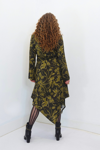 Wear 3 Ways Olive Print Fall Duster