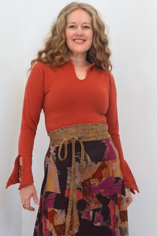 Easy Mix & Match Rust Knit Top