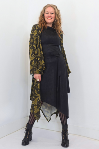 Wear 3 Ways Olive Print Fall Duster
