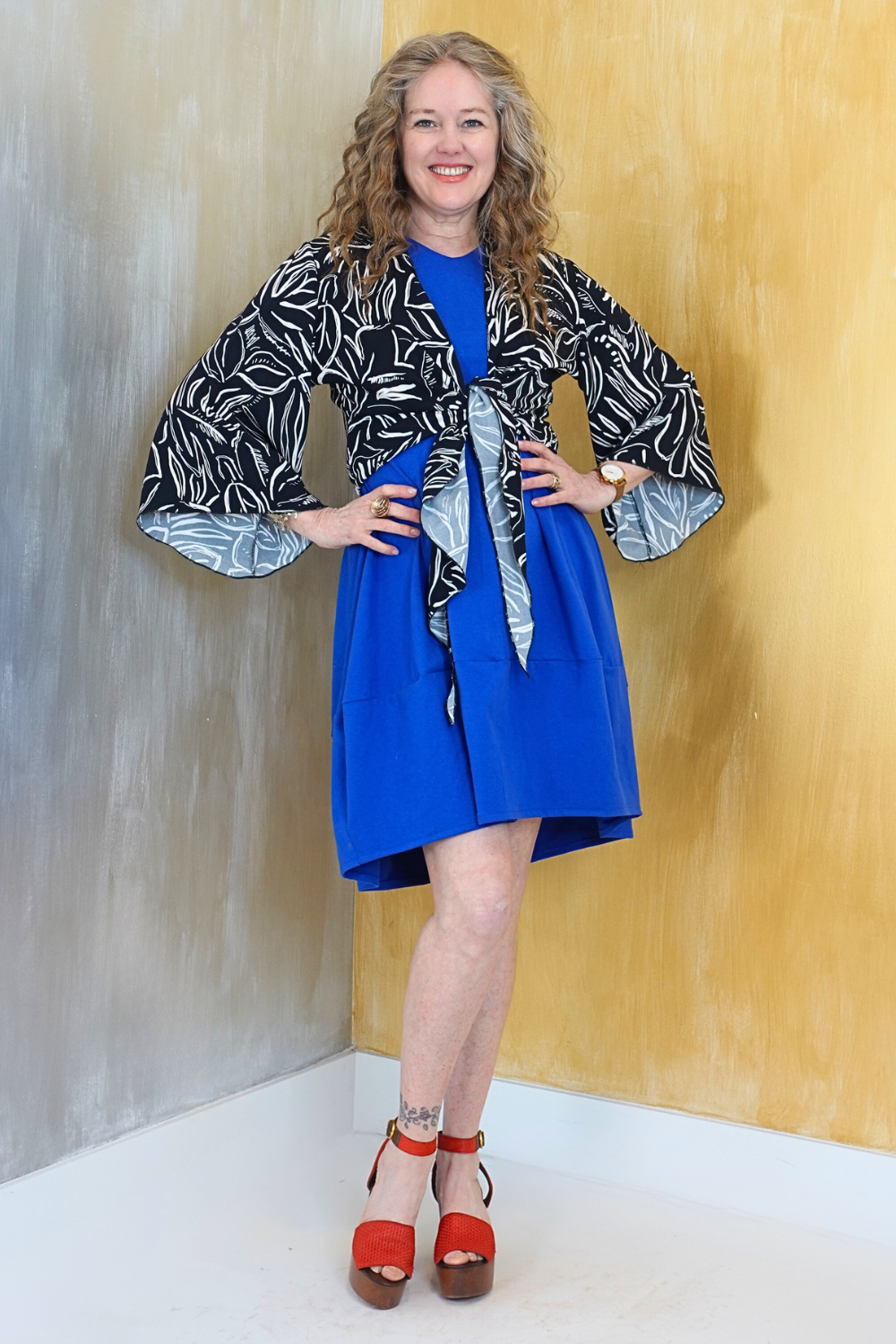 Bubble Dress M-L/8-10 / Cobalt