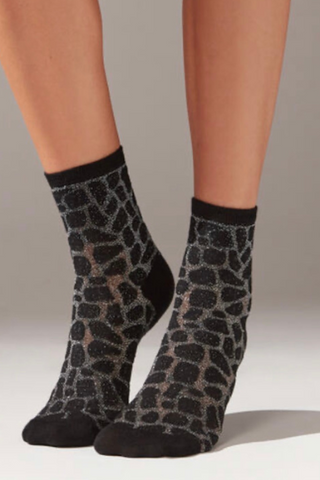Italian giraffe shimmer socks